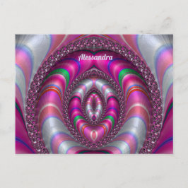 Carte Postale ALESSANDRA ~  PINK 3D Fractal Design ~