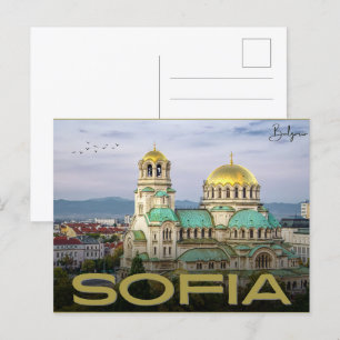 Carte Postale Alexander Nevsky Sofia, bulgarie cadeaux vintages