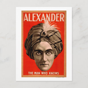 Carte Postale Alexandre l'homme qui connaît l'affiche magique