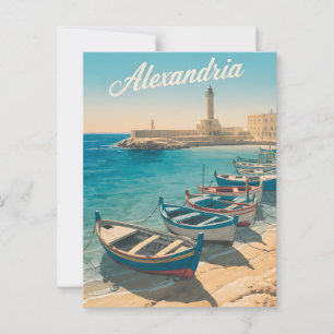 Carte Postale Alexandrie Égypte vintage