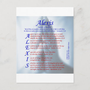Carte Postale Alexis Acrostic