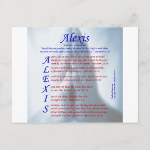 Carte Postale Alexis Acrostic
