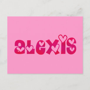 Carte Postale Alexis dans les coeurs