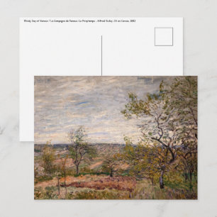 Carte Postale Alfred Sisley - Jour de vent à Veneux