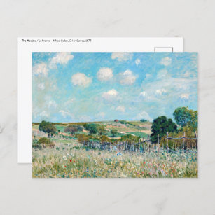 Carte Postale Alfred Sisley - Le pré