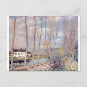 Carte Postale Alfred Sisley Loing - Kanal 1892 Paysage pétrolier