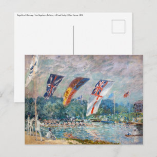 Carte Postale Alfred Sisley - Regatta à Molesey
