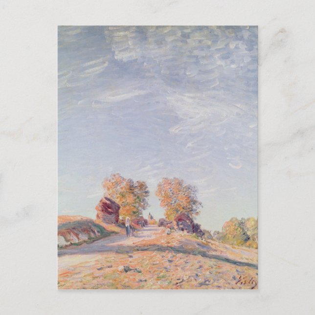 Carte Postale Alfred Sisley | Uphill Road dans Sunshine (Devant)