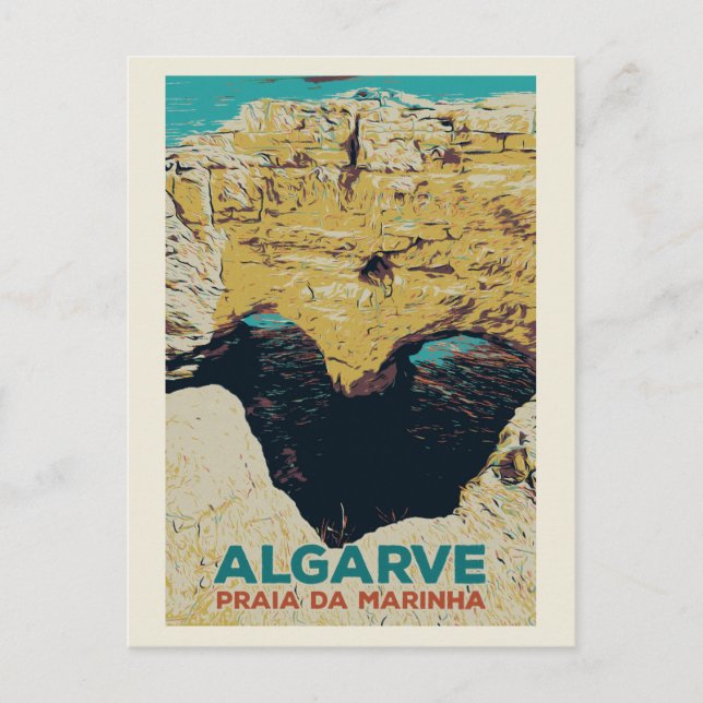 Carte Postale Algarve Marinha Beach arches, Portugal (Devant)