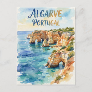 Carte Postale Algarve Portugal aquarelle