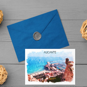 Carte Postale Alicante Espagne Panorama Vue côtière