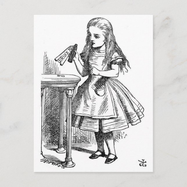 Carte Postale Alice au pays des merveilles (Devant)