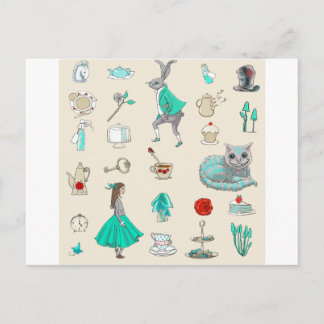 Carte Postale Alice au pays des merveilles