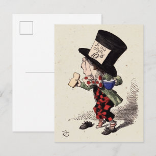 Carte Postale Alice au Pays des Merveilles - Chapelier Fou (coul