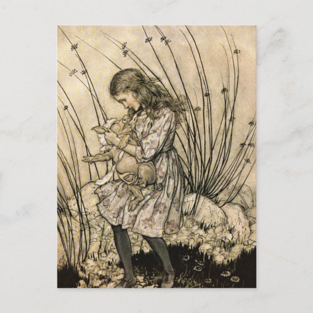 Carte Postale Alice au pays des merveilles de Rackham (Devant)