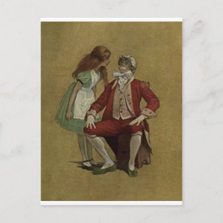 Carte Postale Alice au pays des merveilles et grenouille en cost