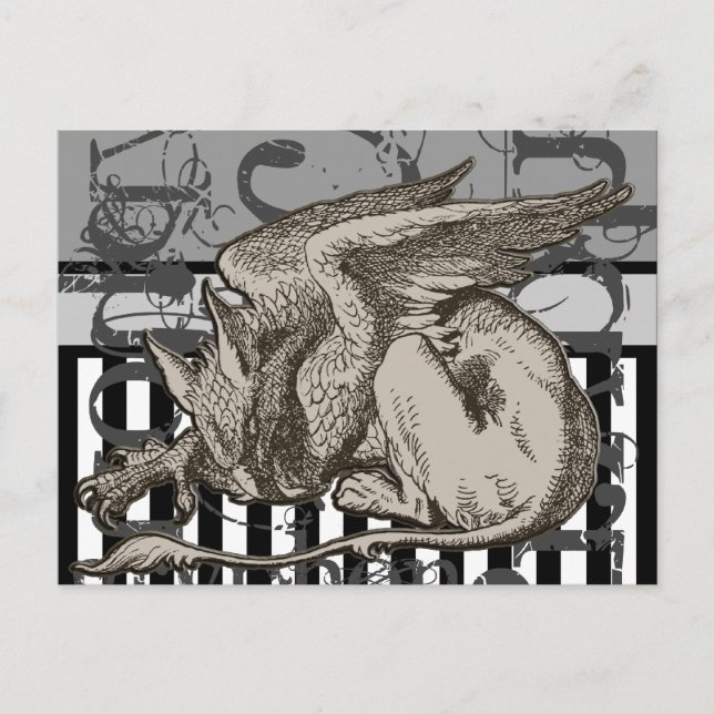 Carte Postale Alice Au Pays Des Merveilles Griffin Grunge (Devant)