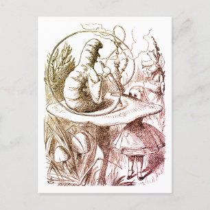 Carte Postale Alice au pays des merveilles La chenille fume du b