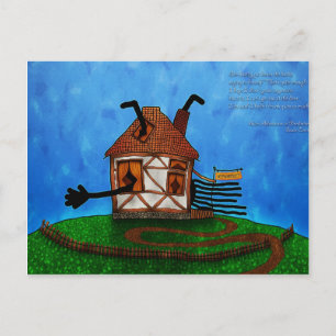 Carte Postale Alice au pays des merveilles - La maison du lapin