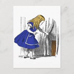 Carte Postale Alice au pays des merveilles - La petite porte