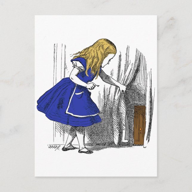 Carte Postale Alice au pays des merveilles - La petite porte (Devant)