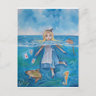 Carte Postale Alice au pays des merveilles le bassin des larmes