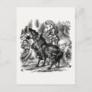 Carte Postale Alice au pays des merveilles - Les Chevaliers roug