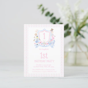 Carte Postale Alice au pays des merveilles Monogram Crest Invita