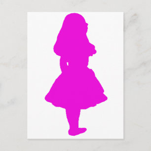 Carte Postale Alice Au Pays Des Merveilles Saumon Fuschia Rose