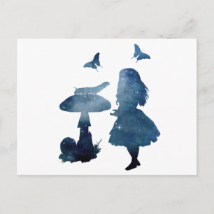 Carte Postale Alice au pays des merveilles Silhouette