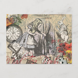 Carte Postale Alice Aventures au Pays des Merveilles Rideau Clas