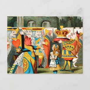 Carte Postale Alice Aventures Merveilleux Reine de Coeur