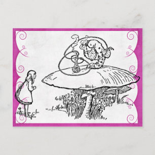 Carte postale Alice & Caterpillar
