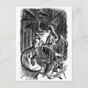 Carte Postale Alice combattant le Jabberwocky