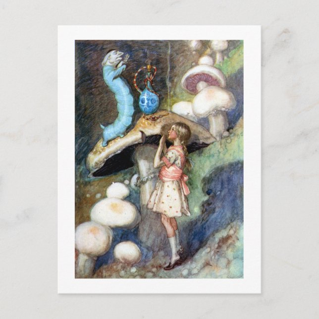 Carte Postale Alice demande conseil à la Caterpillar (Devant)