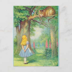 Carte Postale Alice et la couleur Cheshire Cat
