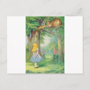 Carte Postale Alice et la couleur Cheshire Cat
