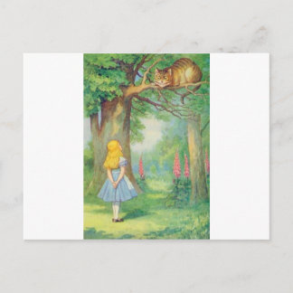 Carte Postale Alice et la couleur Cheshire Cat