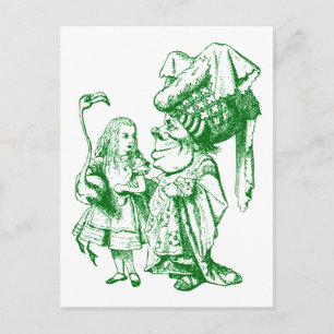 Carte Postale Alice et la duchesse écaillée verte