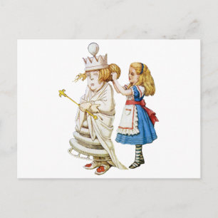 Carte Postale Alice et la reine blanche au pays des merveilles