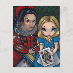 Carte postale "Alice et la Reine de Cœur"