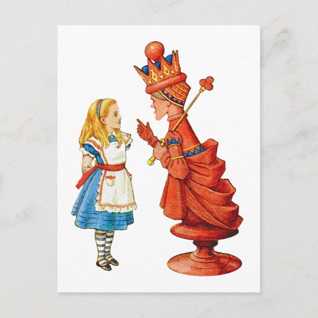 Carte Postale Alice et la Reine Rouge (Devant)