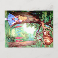 Alice et le Cheshire Cat au pays des merveilles