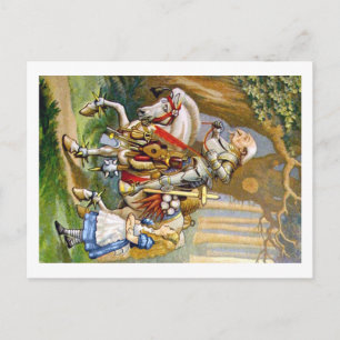 Carte Postale Alice et le chevalier blanc au pays des merveilles