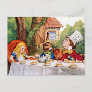 Carte Postale Alice et le Tea Party de la Hatter folle au pays d