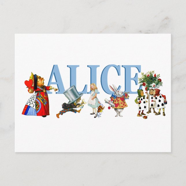 Carte Postale Alice et ses amis au pays des merveilles (Devant)