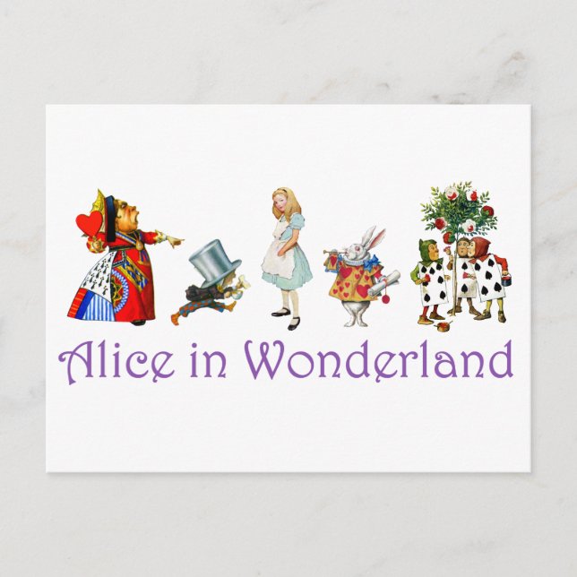 Carte Postale Alice et ses amis au pays des merveilles (Devant)