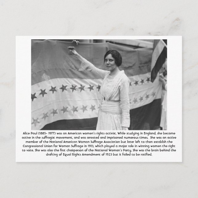 Carte Postale Alice Paul - Féministe (Devant)