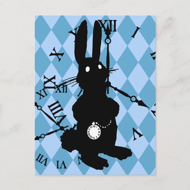 Carte Postale Alice Rabbit tard (Devant)