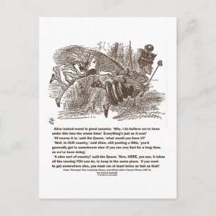 Carte Postale Alice Red Queen Courir Pour Rester Au Même Endroit